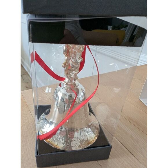 Wallace 2020 26th Edition‎ Silver Plated Grand Baroque Santa Bell Ornament - Picture 1 of 16